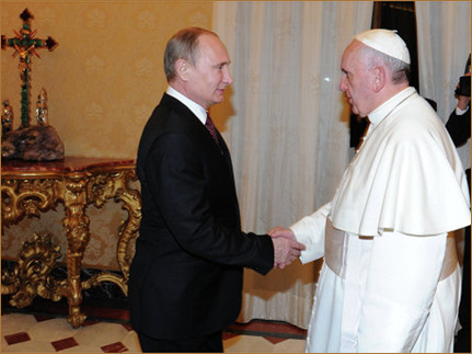 В Ватикане состоялась встреча Президента РФ с Папой Римским