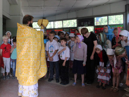 В православном детском лагере г. Казани совершена Божественная литургия