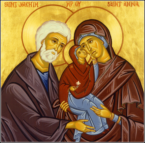 Иоаким и Анна с Пресвятой Богородицей