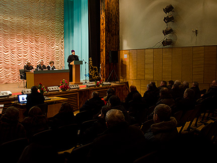 Собрание с участием духовенства в Малой Шильне
