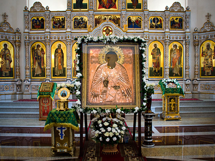 Чудотворный образ преподобного Сергия Радонежского посетил Альметьевск