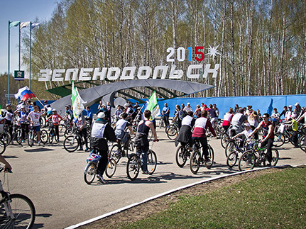 Православная молодежь Зеленодольска приняла участие в велопробеге в честь 70-летия Победы
