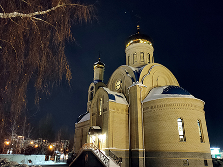 Первая Рождественская служба в Казанском храме