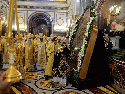 В Москву прибыла Смоленская икона Богородицы 