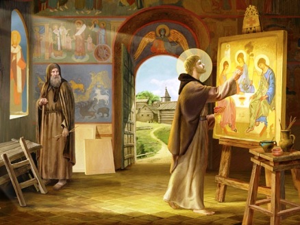 Преподобный  Андрей  Рублев,  иконописец (XV)