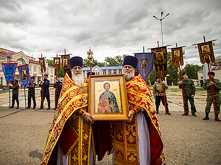 Челнинские казаки и их духовники приняли участие в богослужении в Болгаре