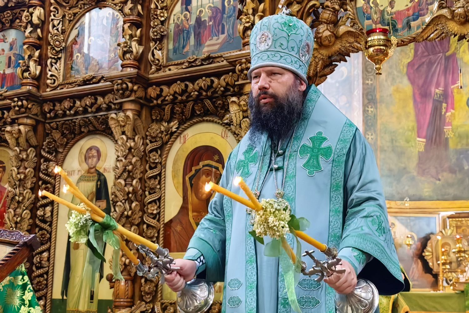 В день памяти Сергия Радонежского епископ Гавриил совершил Божественную литургию [+Видео]