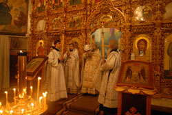 Ночное богослужение в праздник Крещения Господня в Боровецкой церкви. Увеличить изображение. Размер файла: 134,27 Kb [800X536]