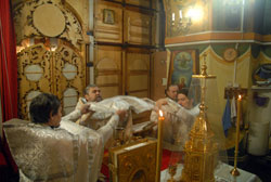 Ночное богослужение в праздник Крещения Господня в Боровецкой церкви. Увеличить изображение. Размер файла: 98,71 Kb [800X536]