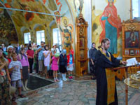 Отправка челнинских воскресных школ в православный лагерь 