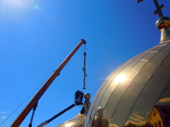 Работы по реконструкции куполов Боровецкой церкви. Увеличить изображение. Размер файла: 145,21 Kb [800X600]