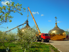Работы по реконструкции куполов Боровецкой церкви. Увеличить изображение. Размер файла: 285,49 Kb [800X600]