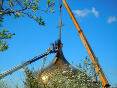 Работы по реконструкции куполов Боровецкой церкви. Увеличить изображение. Размер файла: 238,57 Kb [800X600]