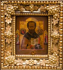 Икона Святителя Николая Чудотворца с частицей мощей. Размер изображения: 705,11 Kb [1090X1200]
