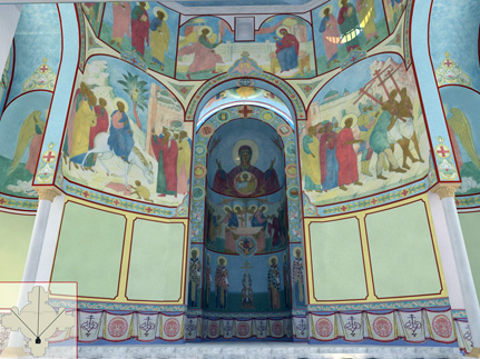 В храме прп. Серафима Саровского начались подготовительные работы к росписи храма