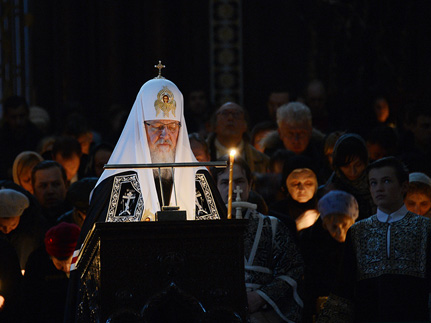 Патриарх совершает чтение канона Андрея Критского