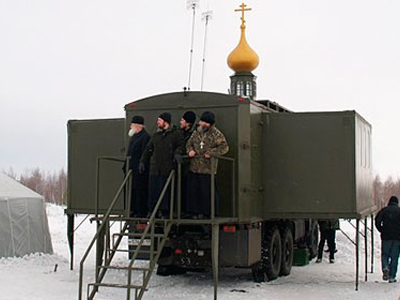 ВДВ тестируют передвижной храм на базе автомобиля «КАМАЗ»