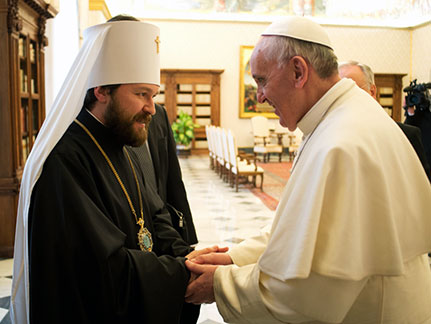 Состоялась встреча Папы Франциска с митрополитом Иларионом